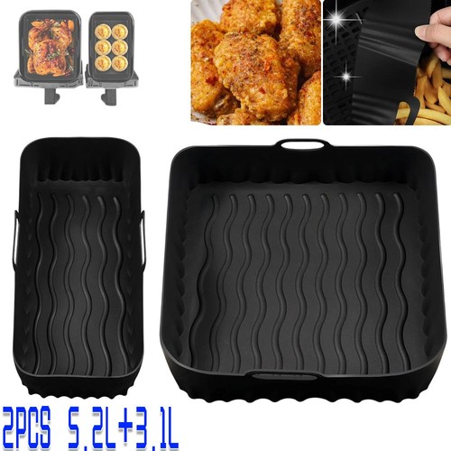 2pcs silicone air fryer liners - silicone,
