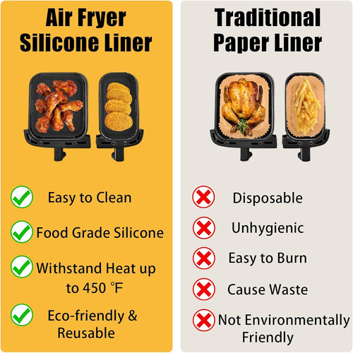 2pcs silicone air - air, fryer