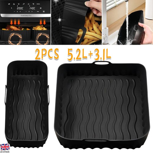 2pcs silicone air fryer liners - 2pcs,