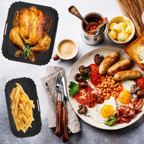 2pcs silicone air fryer liners - silicone,