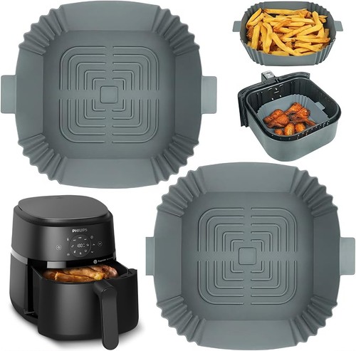 Ginoya 2pcs silicone air fryer - 2pcs,