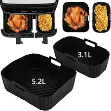 2PCS DUAL AIR FRYER LINERS