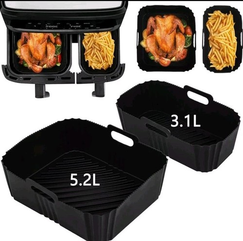 2pcs dual air fryer liners - dual,